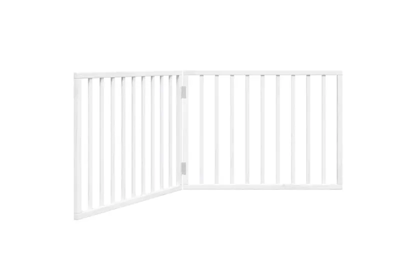 Vidaxl Dog Gate Foldable 2 Panels White 160 Cm Poplar Wood Vidaxl Dog Gate Foldable 2 Panels White 160 Cm Poplar Wood
