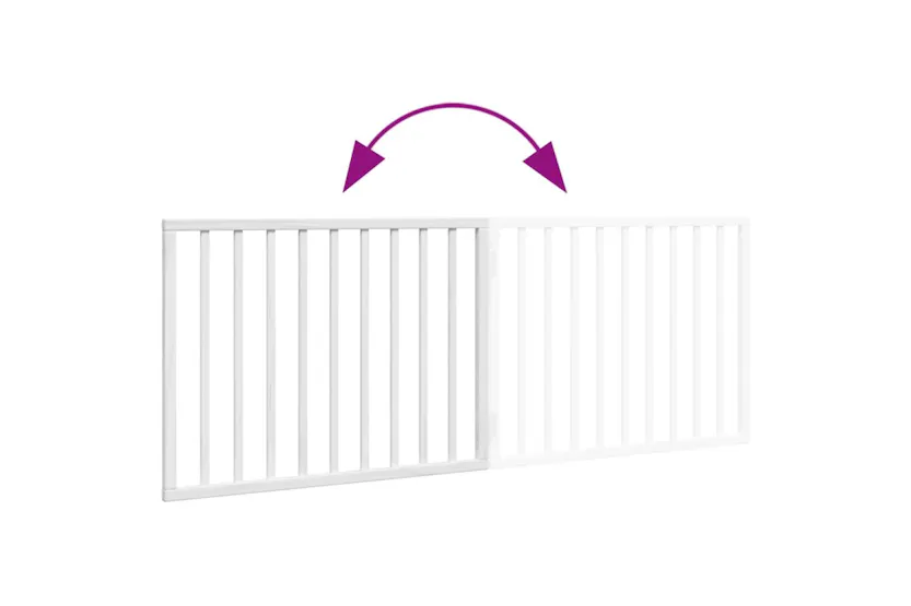 Vidaxl Dog Gate Foldable 2 Panels White 160 Cm Poplar Wood Vidaxl Dog Gate Foldable 2 Panels White 160 Cm Poplar Wood