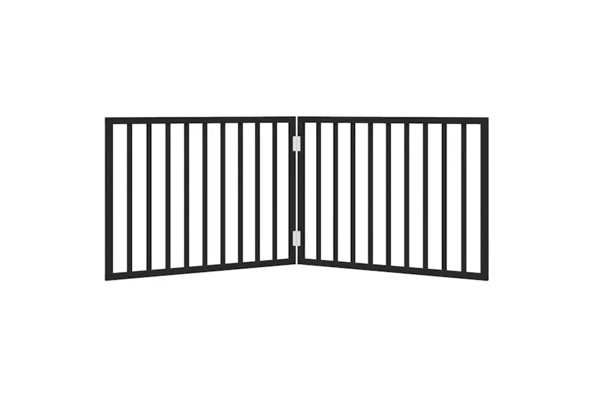 Vidaxl Dog Gate Foldable 2 Panels Black 160 Cm Poplar Wood Vidaxl Dog Gate Foldable 2 Panels Black 160 Cm Poplar Wood