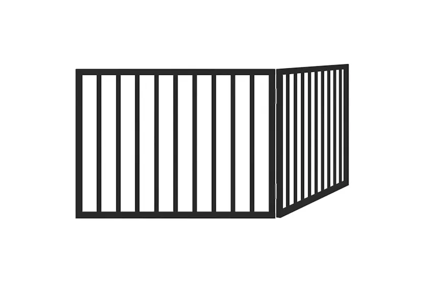 Vidaxl Dog Gate Foldable 2 Panels Black 160 Cm Poplar Wood Vidaxl Dog Gate Foldable 2 Panels Black 160 Cm Poplar Wood