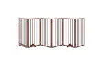 Vidaxl Dog Gate With Door Foldable 6 Panels Brown 300 Cm Poplar Wood Vidaxl Dog Gate With Door Foldable 6 Panels Brown 300 Cm Poplar Wood
