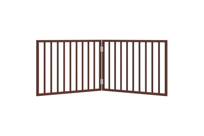 Vidaxl Dog Gate Foldable 2 Panels Brown 160 Cm Poplar Wood Vidaxl Dog Gate Foldable 2 Panels Brown 160 Cm Poplar Wood