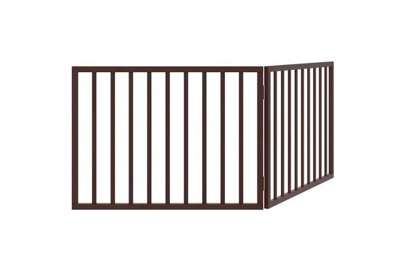 Vidaxl Dog Gate Foldable 2 Panels Brown 160 Cm Poplar Wood Vidaxl Dog Gate Foldable 2 Panels Brown 160 Cm Poplar Wood