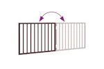 Vidaxl Dog Gate Foldable 2 Panels Brown 160 Cm Poplar Wood Vidaxl Dog Gate Foldable 2 Panels Brown 160 Cm Poplar Wood
