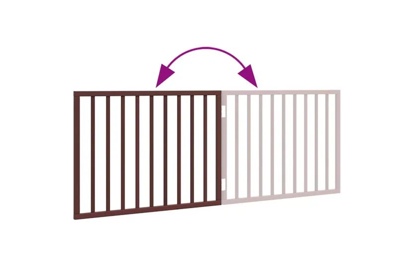 Vidaxl Dog Gate Foldable 2 Panels Brown 160 Cm Poplar Wood Vidaxl Dog Gate Foldable 2 Panels Brown 160 Cm Poplar Wood