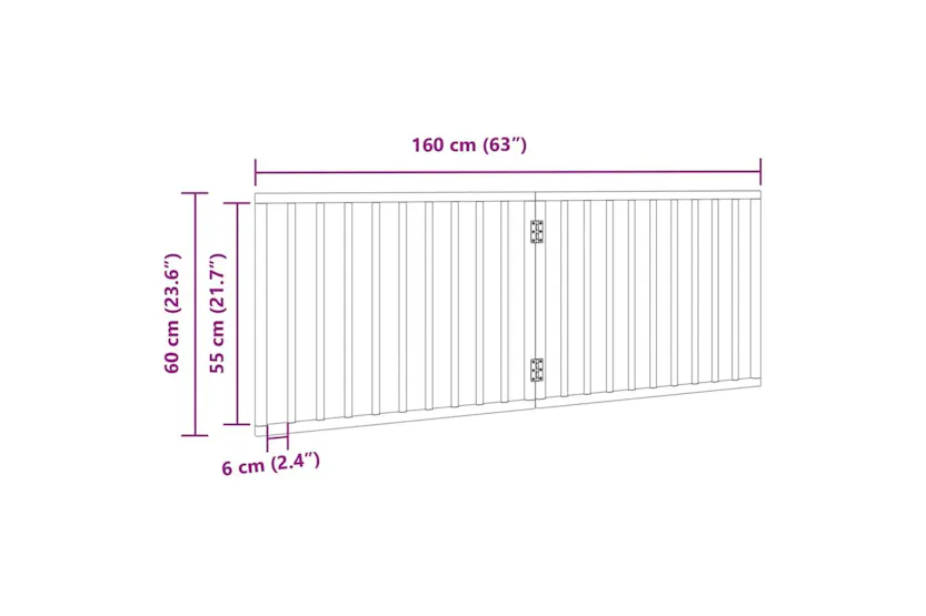 Vidaxl Dog Gate Foldable 2 Panels Brown 160 Cm Poplar Wood Vidaxl Dog Gate Foldable 2 Panels Brown 160 Cm Poplar Wood