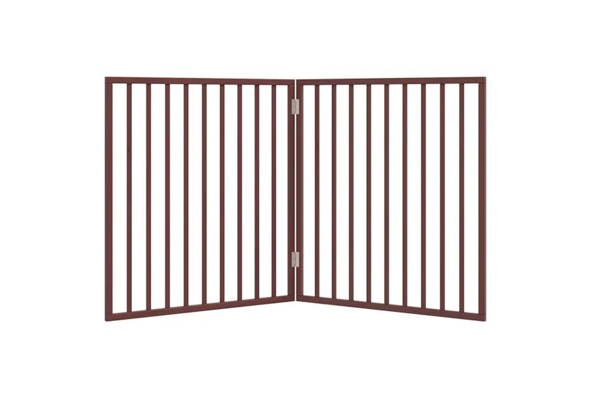 Vidaxl Dog Gate Foldable 2 Panels Brown 160 Cm Poplar Wood Vidaxl Dog Gate Foldable 2 Panels Brown 160 Cm Poplar Wood