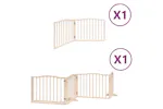 Vidaxl Dog Gate With Door Foldable 6 Panels 480 Cm Poplar Wood Vidaxl Dog Gate With Door Foldable 6 Panels 480 Cm Poplar Wood