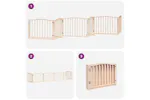 Vidaxl Dog Gate With Door Foldable 6 Panels 480 Cm Poplar Wood Vidaxl Dog Gate With Door Foldable 6 Panels 480 Cm Poplar Wood
