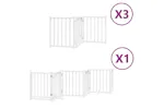 Vidaxl Dog Gate With Door Foldable 15 Panels White 750 Cm Poplar Wood Vidaxl Dog Gate With Door Foldable 15 Panels White 750 Cm Poplar Wood