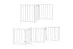 Vidaxl Dog Gate With Door Foldable 15 Panels White 750 Cm Poplar Wood Vidaxl Dog Gate With Door Foldable 15 Panels White 750 Cm Poplar Wood