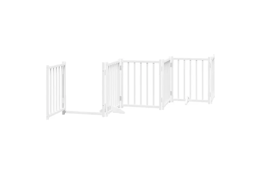 Vidaxl Dog Gate With Door Foldable 15 Panels White 750 Cm Poplar Wood Vidaxl Dog Gate With Door Foldable 15 Panels White 750 Cm Poplar Wood