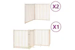 Vidaxl Dog Gate With Door Foldable 8 Panels 640 Cm Poplar Wood Vidaxl Dog Gate With Door Foldable 8 Panels 640 Cm Poplar Wood