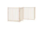 Vidaxl Dog Gate With Door Foldable 8 Panels 640 Cm Poplar Wood Vidaxl Dog Gate With Door Foldable 8 Panels 640 Cm Poplar Wood