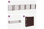 Vidaxl Dog Gate With Door Foldable 10 Panels Brown 800 Cm Poplar Wood Vidaxl Dog Gate With Door Foldable 10 Panels Brown 800 Cm Poplar Wood