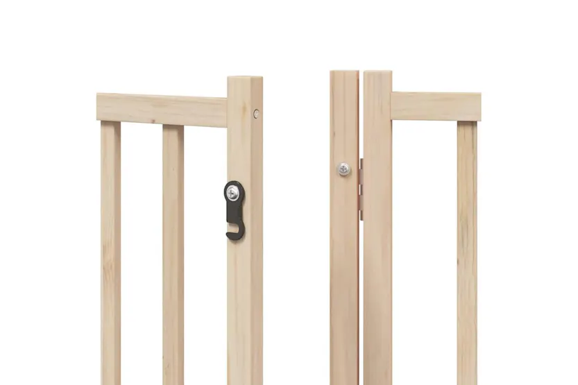 Vidaxl Dog Gate With Door Foldable 12 Panels 960 Cm Poplar Wood Vidaxl Dog Gate With Door Foldable 12 Panels 960 Cm Poplar Wood