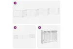 Vidaxl Dog Gate With Door Foldable 8 Panels White 640 Cm Poplar Wood Vidaxl Dog Gate With Door Foldable 8 Panels White 640 Cm Poplar Wood