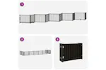 Vidaxl Dog Gate With Door Foldable 10 Panels Black 800 Cm Poplar Wood Vidaxl Dog Gate With Door Foldable 10 Panels Black 800 Cm Poplar Wood