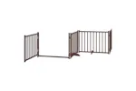 Vidaxl Dog Gate With Door Foldable 6 Panels Brown 480 Cm Poplar Wood Vidaxl Dog Gate With Door Foldable 6 Panels Brown 480 Cm Poplar Wood