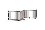 Vidaxl Dog Gate With Door Foldable 10 Panels Brown 800 Cm Poplar Wood Vidaxl Dog Gate With Door Foldable 10 Panels Brown 800 Cm Poplar Wood