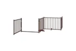 Vidaxl Dog Gate With Door Foldable 10 Panels Brown 800 Cm Poplar Wood Vidaxl Dog Gate With Door Foldable 10 Panels Brown 800 Cm Poplar Wood