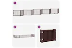 Vidaxl Dog Gate With Door Foldable 10 Panels Brown 800 Cm Poplar Wood Vidaxl Dog Gate With Door Foldable 10 Panels Brown 800 Cm Poplar Wood