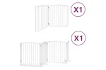 Vidaxl Dog Gate With Door Foldable 6 Panels White 480 Cm Poplar Wood Vidaxl Dog Gate With Door Foldable 6 Panels White 480 Cm Poplar Wood