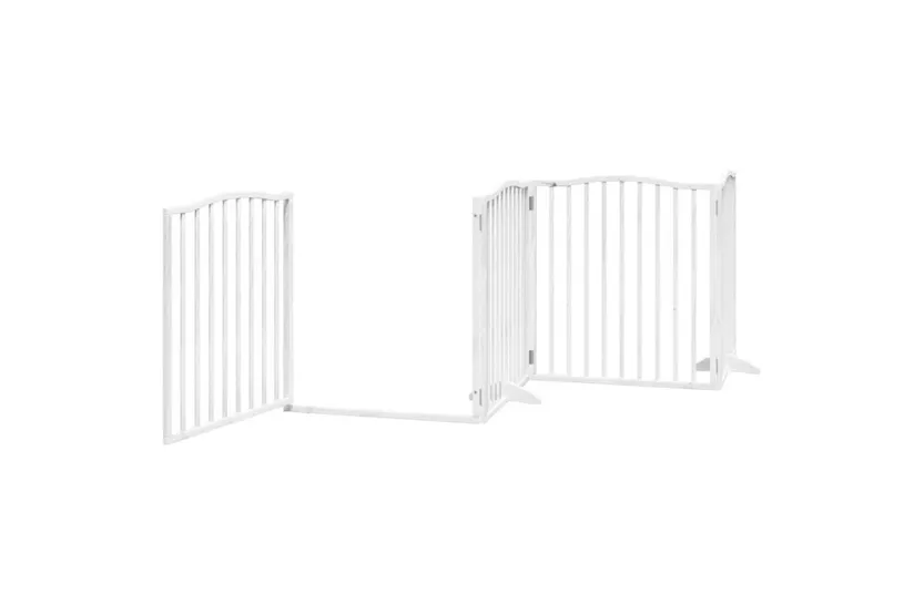 Vidaxl Dog Gate With Door Foldable 6 Panels White 480 Cm Poplar Wood Vidaxl Dog Gate With Door Foldable 6 Panels White 480 Cm Poplar Wood