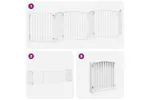 Vidaxl Dog Gate With Door Foldable 6 Panels White 480 Cm Poplar Wood Vidaxl Dog Gate With Door Foldable 6 Panels White 480 Cm Poplar Wood