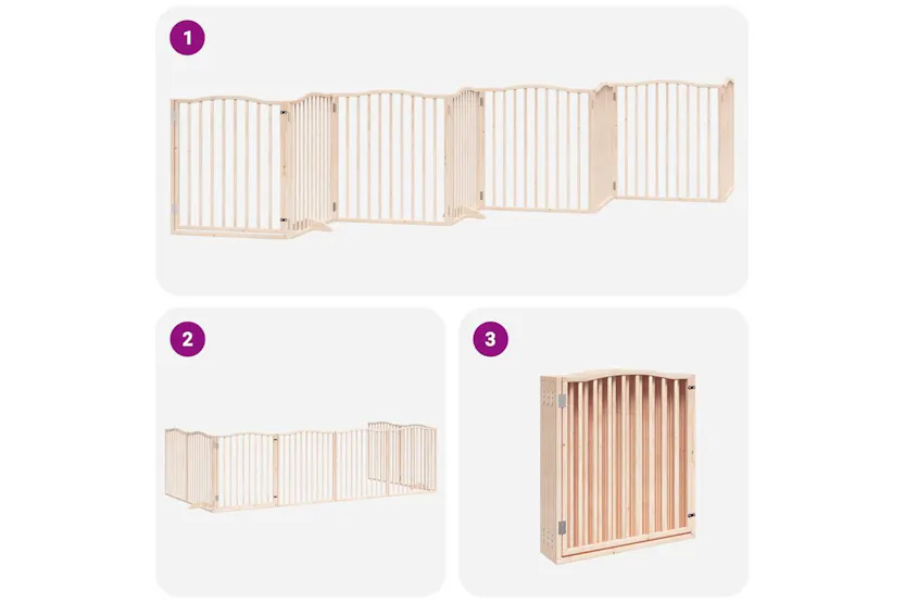 Vidaxl Dog Gate With Door Foldable 8 Panels 640 Cm Poplar Wood Vidaxl Dog Gate With Door Foldable 8 Panels 640 Cm Poplar Wood