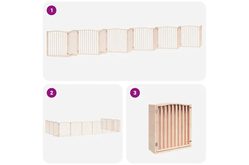 Vidaxl Dog Gate With Door Foldable 12 Panels 960 Cm Poplar Wood Vidaxl Dog Gate With Door Foldable 12 Panels 960 Cm Poplar Wood