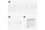 Vidaxl Dog Gate With Door Foldable 10 Panels White 800 Cm Poplar Wood Vidaxl Dog Gate With Door Foldable 10 Panels White 800 Cm Poplar Wood