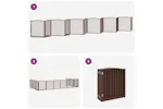 Vidaxl Dog Gate With Door Foldable 12 Panels Brown 960 Cm Poplar Wood Vidaxl Dog Gate With Door Foldable 12 Panels Brown 960 Cm Poplar Wood