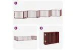 Vidaxl Dog Gate With Door Foldable 8 Panels Brown 640 Cm Poplar Wood Vidaxl Dog Gate With Door Foldable 8 Panels Brown 640 Cm Poplar Wood