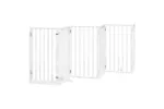 Vidaxl Dog Gate With Door Foldable 9 Panels White 450 Cm Poplar Wood Vidaxl Dog Gate With Door Foldable 9 Panels White 450 Cm Poplar Wood