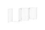 Vidaxl Dog Gate With Door Foldable 9 Panels White 450 Cm Poplar Wood Vidaxl Dog Gate With Door Foldable 9 Panels White 450 Cm Poplar Wood