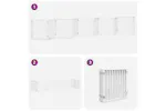 Vidaxl Dog Gate With Door Foldable 10 Panels White 800 Cm Poplar Wood Vidaxl Dog Gate With Door Foldable 10 Panels White 800 Cm Poplar Wood