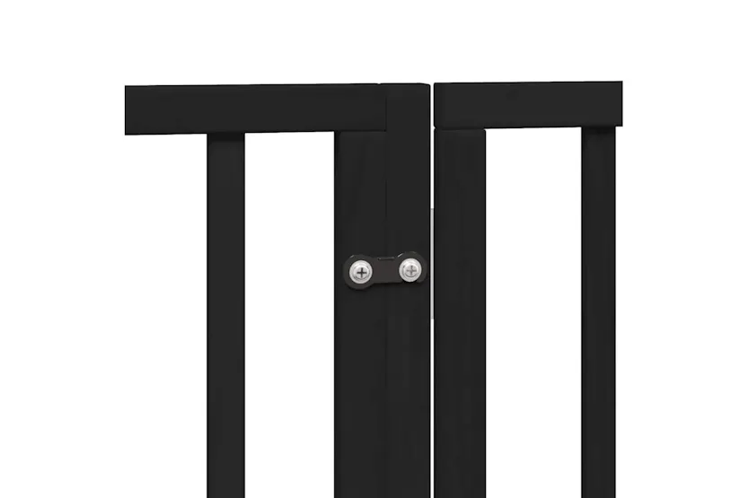Vidaxl Dog Gate With Door Foldable 6 Panels Black 480 Cm Poplar Wood Vidaxl Dog Gate With Door Foldable 6 Panels Black 480 Cm Poplar Wood