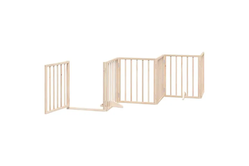Vidaxl Dog Gate With Door Foldable 15 Panels 750 Cm Poplar Wood Vidaxl Dog Gate With Door Foldable 15 Panels 750 Cm Poplar Wood