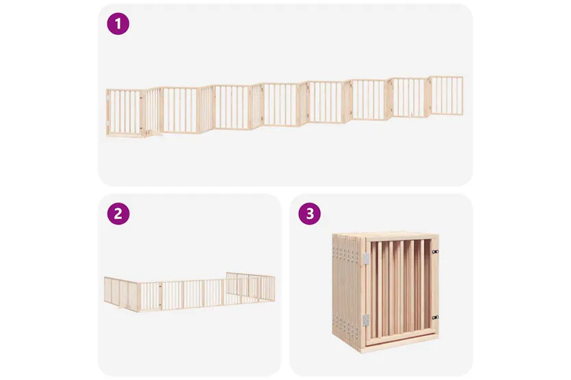 Vidaxl Dog Gate With Door Foldable 15 Panels 750 Cm Poplar Wood Vidaxl Dog Gate With Door Foldable 15 Panels 750 Cm Poplar Wood