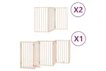 Vidaxl Dog Gate With Door Foldable 12 Panels 600 Cm Poplar Wood Vidaxl Dog Gate With Door Foldable 12 Panels 600 Cm Poplar Wood
