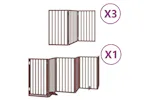 Vidaxl Dog Gate With Door Foldable 15 Panels Brown 750 Cm Poplar Wood Vidaxl Dog Gate With Door Foldable 15 Panels Brown 750 Cm Poplar Wood