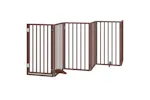 Vidaxl Dog Gate With Door Foldable 15 Panels Brown 750 Cm Poplar Wood Vidaxl Dog Gate With Door Foldable 15 Panels Brown 750 Cm Poplar Wood