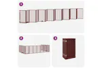 Vidaxl Dog Gate With Door Foldable 15 Panels Brown 750 Cm Poplar Wood Vidaxl Dog Gate With Door Foldable 15 Panels Brown 750 Cm Poplar Wood