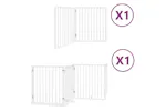 Vidaxl Dog Gate With Door Foldable 6 Panels White 480 Cm Poplar Wood Vidaxl Dog Gate With Door Foldable 6 Panels White 480 Cm Poplar Wood