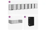 Vidaxl Dog Gate With Door Foldable 15 Panels Black 750 Cm Poplar Wood Vidaxl Dog Gate With Door Foldable 15 Panels Black 750 Cm Poplar Wood