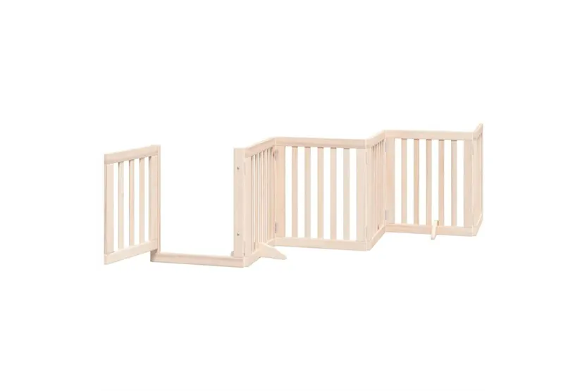 Vidaxl Dog Gate With Door Foldable 12 Panels 600 Cm Poplar Wood Vidaxl Dog Gate With Door Foldable 12 Panels 600 Cm Poplar Wood
