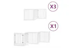 Vidaxl Dog Gate With Door Foldable 15 Panels White 750 Cm Poplar Wood Vidaxl Dog Gate With Door Foldable 15 Panels White 750 Cm Poplar Wood