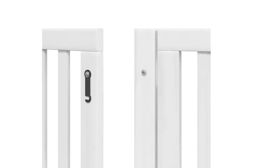 Vidaxl Dog Gate With Door Foldable 15 Panels White 750 Cm Poplar Wood Vidaxl Dog Gate With Door Foldable 15 Panels White 750 Cm Poplar Wood