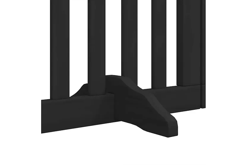 Vidaxl Dog Gate With Door Foldable 12 Panels Black 600 Cm Poplar Wood Vidaxl Dog Gate With Door Foldable 12 Panels Black 600 Cm Poplar Wood